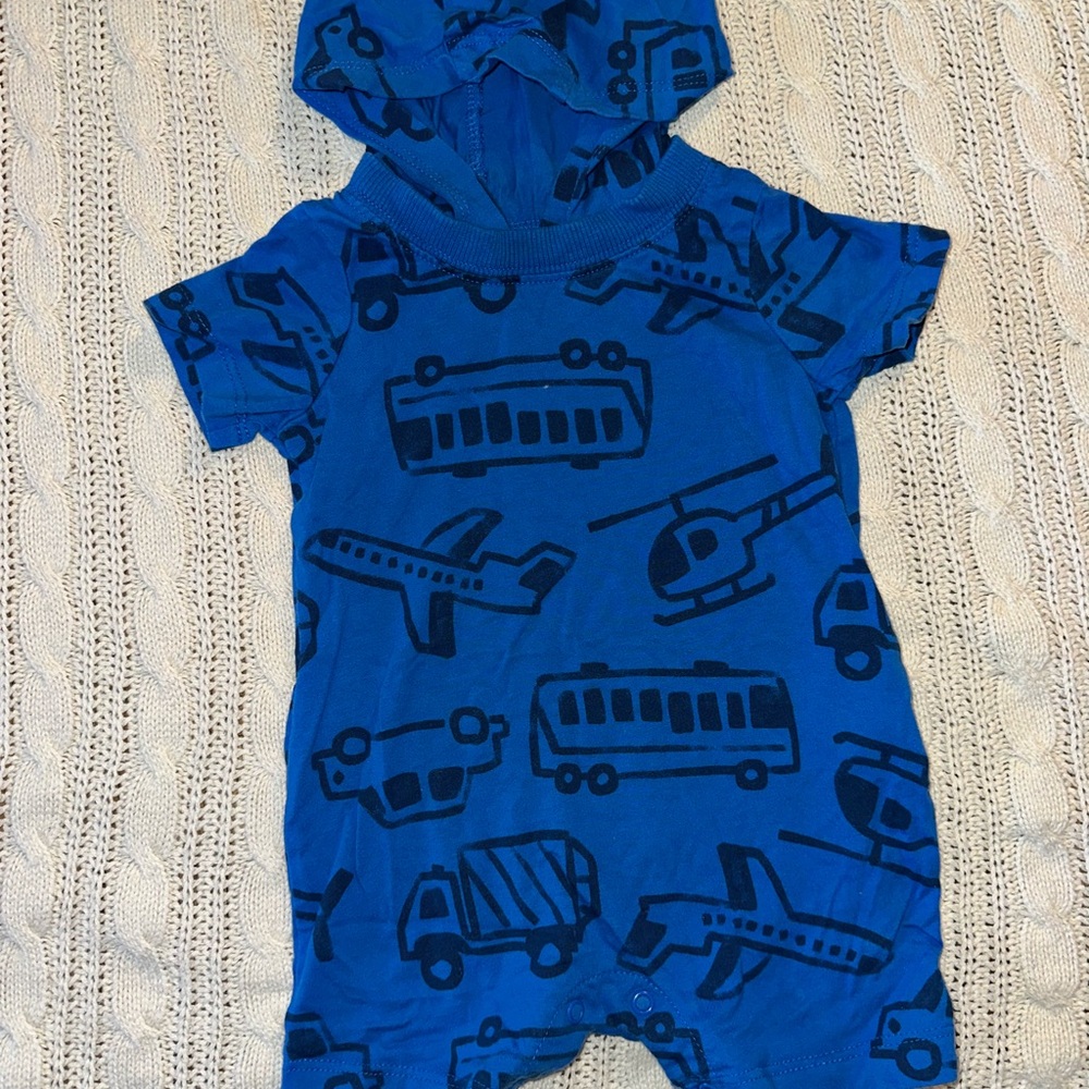 Carter's Blue Transportation Print One Piece